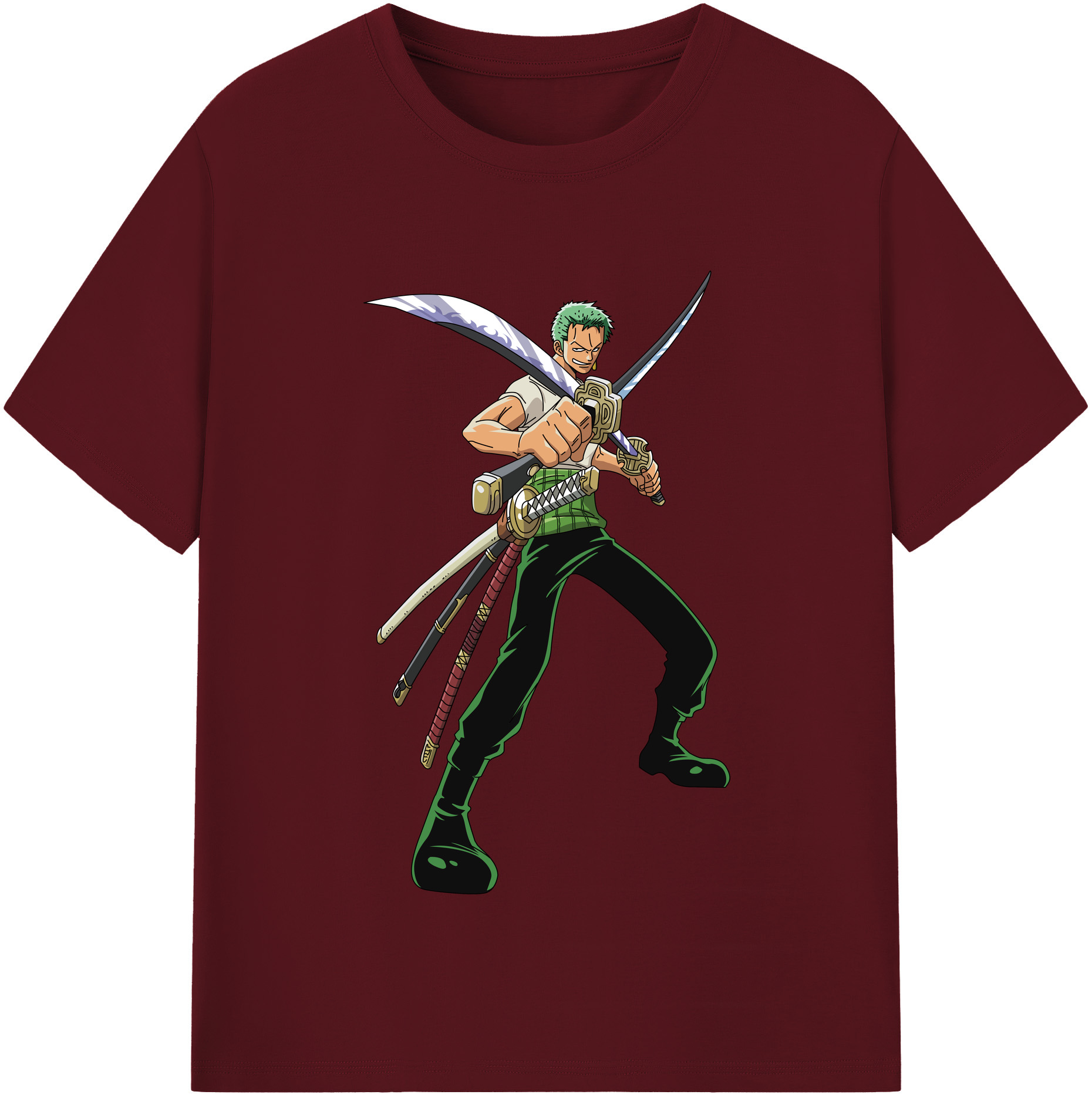 ワンピース ロロノア・ゾロ ONE PIECE Roronoa Zoro 綿100％半袖Tシャツ（フロントプリント）